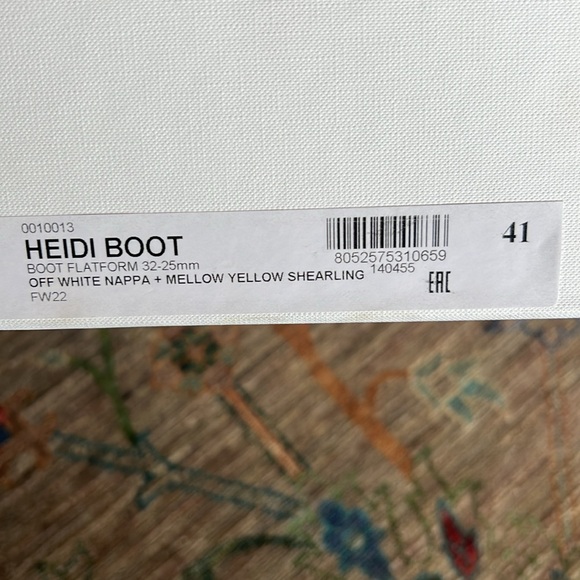 Amina Muaddi Heidi shearling-lined leather platform ankle boots - Picture 6 of 6